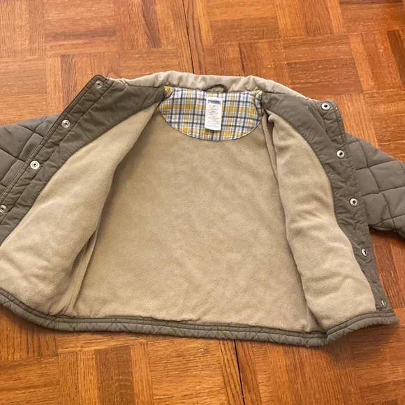 Gymboree Quilted Puffer Jacket in Olive and Beige - Picture 9 of 15
